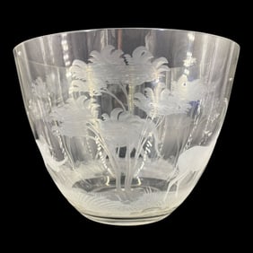 Rowland Ward Clear (Kenya) Glass Etched Safari Big Bowl