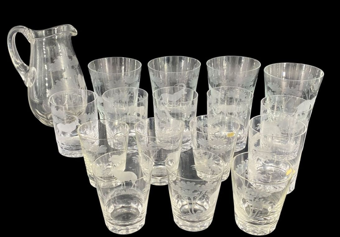 Rowland Ward (Kenya) Clear Glass Etched Safari Barware Set (1 of 8)
