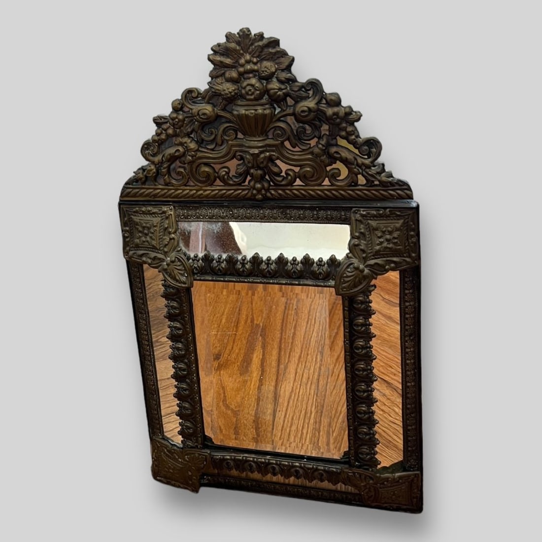 Antique Brass Wall Mirror (1 of 6)