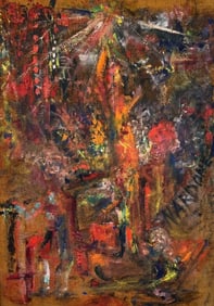 Vincent Nardone (NJ, American, B. 1937) Abstract Oil Painting on Canvas