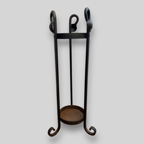 Arts & Crafts Wrought Iron Umbrella Stand