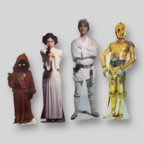 Lot of 7 Star Wars Lucas Films Cardboard Cutout Standees