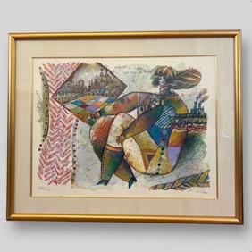 Theo Tobiasse (FRENCH-ISRAELI, 1927-2012) "Venise Est Un Bateau Qui Creuse Le Temps" Lithograph