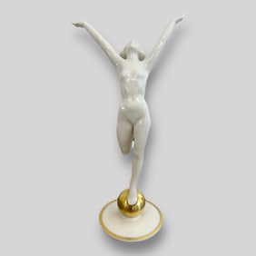 Hutschenreuther Germany Porcelain Figurine Sun Child Nude Woman #8025 Karl Tutter