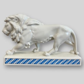 Hutschenreuther Big Lion Porcelain Figurine Made In Germany