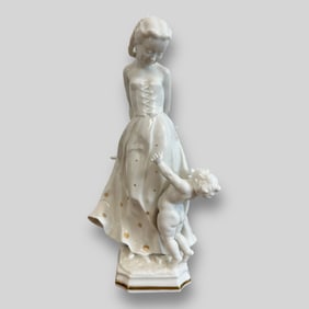 Hutschenreuther Kunstabteilung Cupid Mother Venus Porcelain Figurine Germany