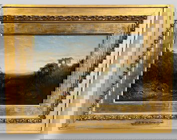 J.M.W Turner (English, 1775-1851) R.A Nature Oil Painting On Board