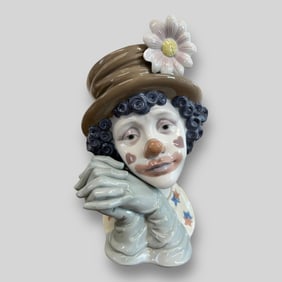 Lladro Spain Melancholy Clown #5542 Porcelain Figurine