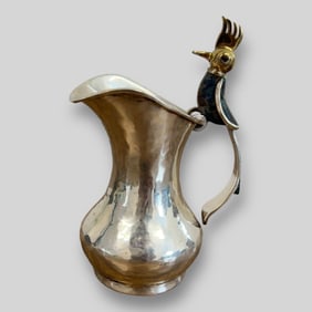 Los Castillo Taxco Mexico Silver Plate Creamer Bird Handle #207