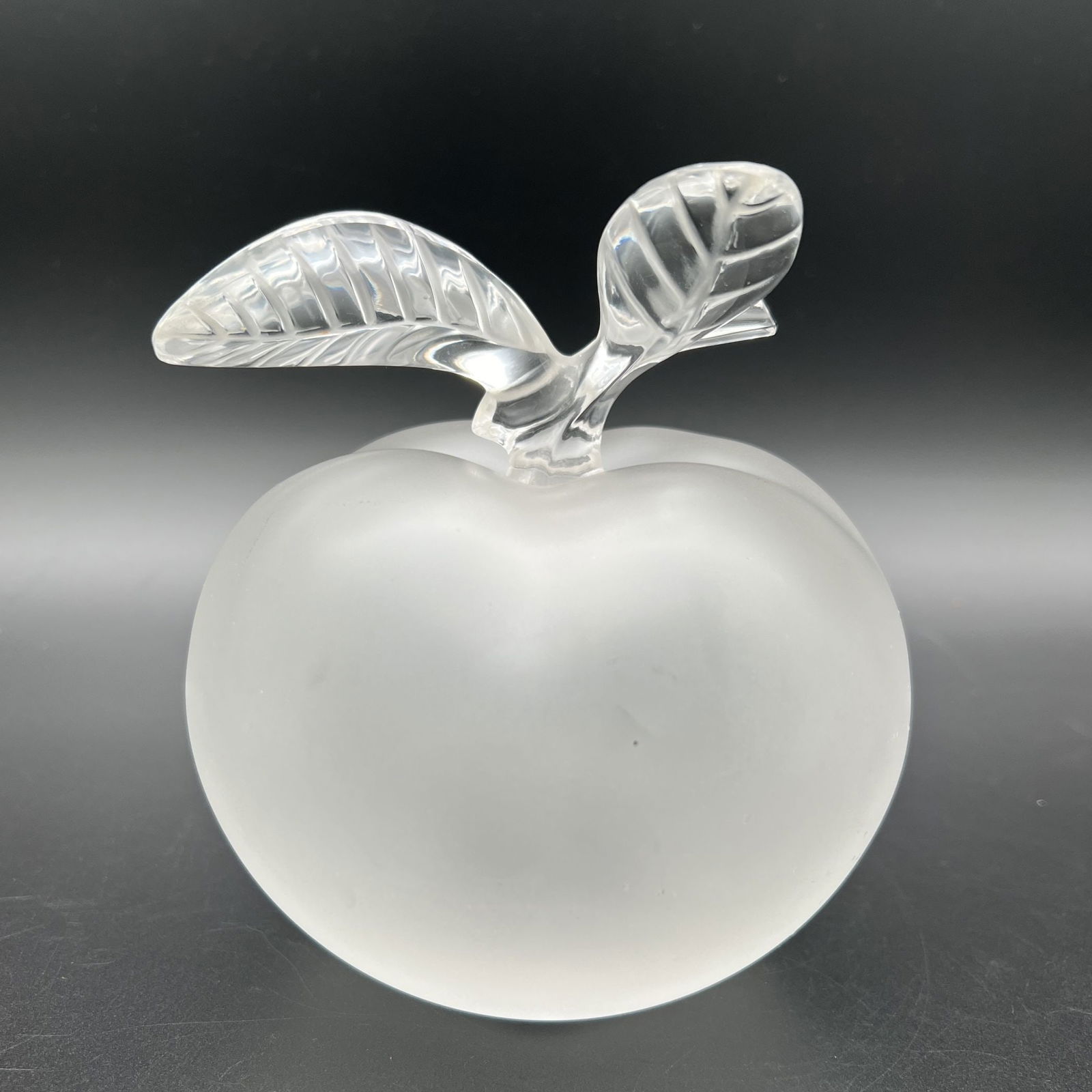 Crystal Lalique Apple Shaped Perfume Bottle Paperweight (1 of 7)