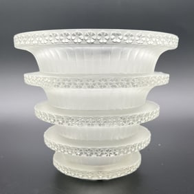 Antique Rene Lalique France 'Chevreuse' Crystal Vase
