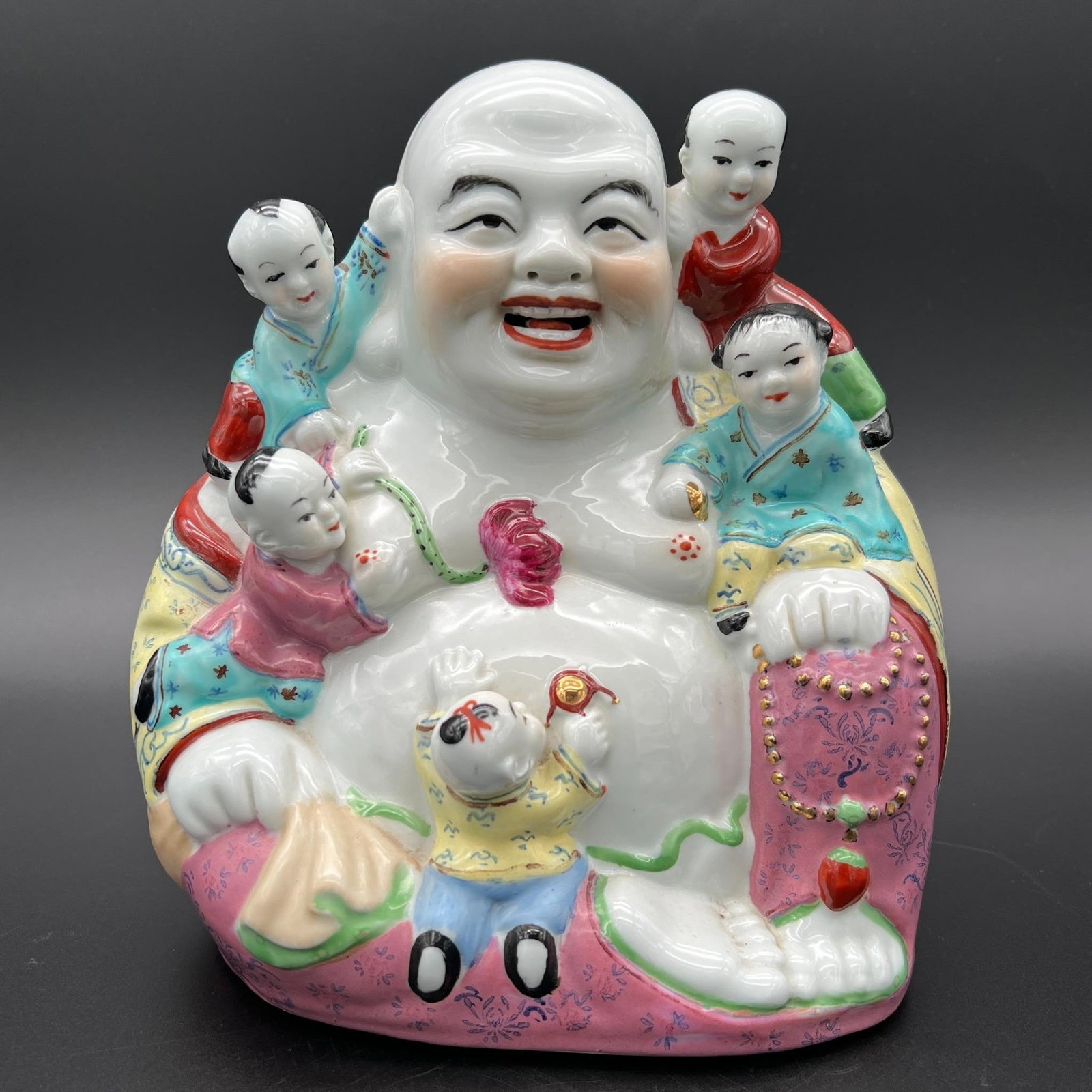 Chinese Porcelain Sitting Buddha (1 of 6)