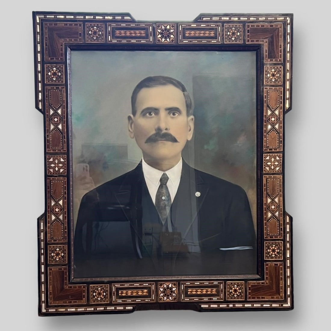 Antique Inlaid Mosaic Syrian Frame (1 of 4)