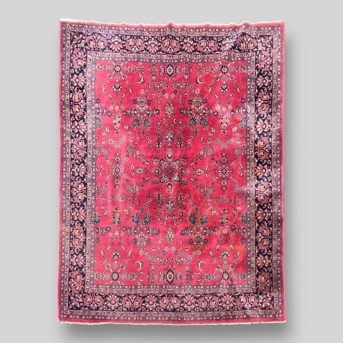 Antique Red Isphahan Area Rug Carpet (1 of 5)