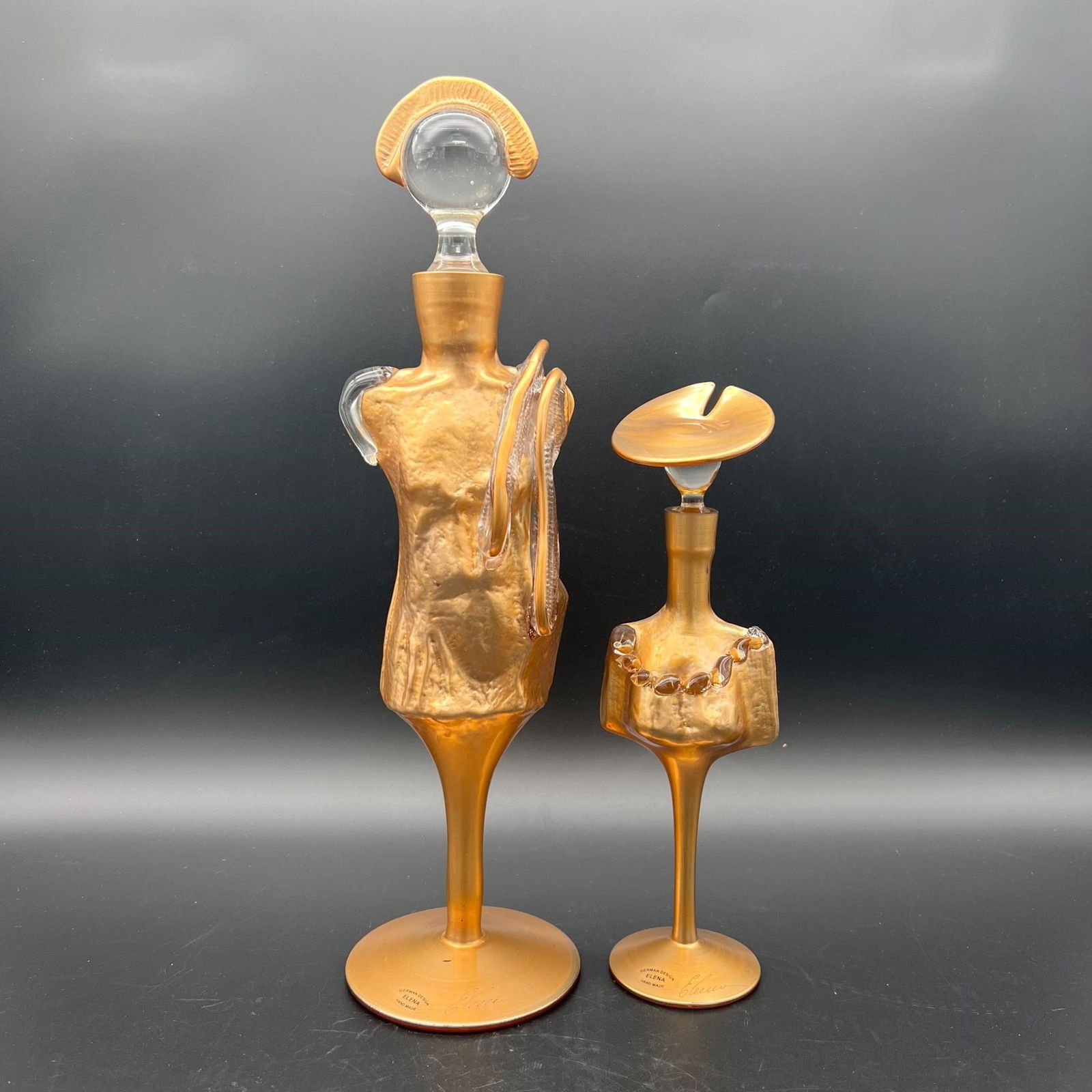 Pair Of Elena Glass Figural Perfume Bottles (1 of 11)