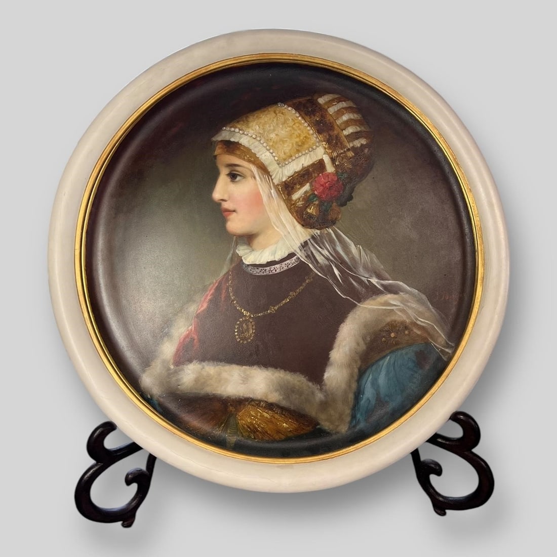 Antique Royal Vienna Porcelain Portrait Plaque (1 of 5)