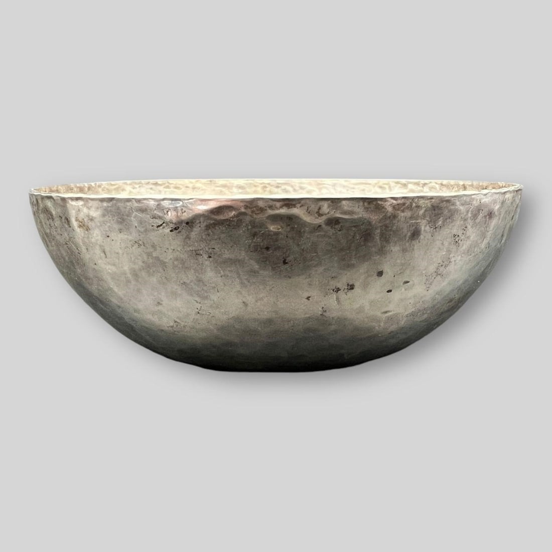 MCM F. Porter Sterling Silver Bowl: Hammered mid-century modern design / finish.Approximate weight: 157 gramsDimensions (in): 1.50" x 4.50" x 4.50"