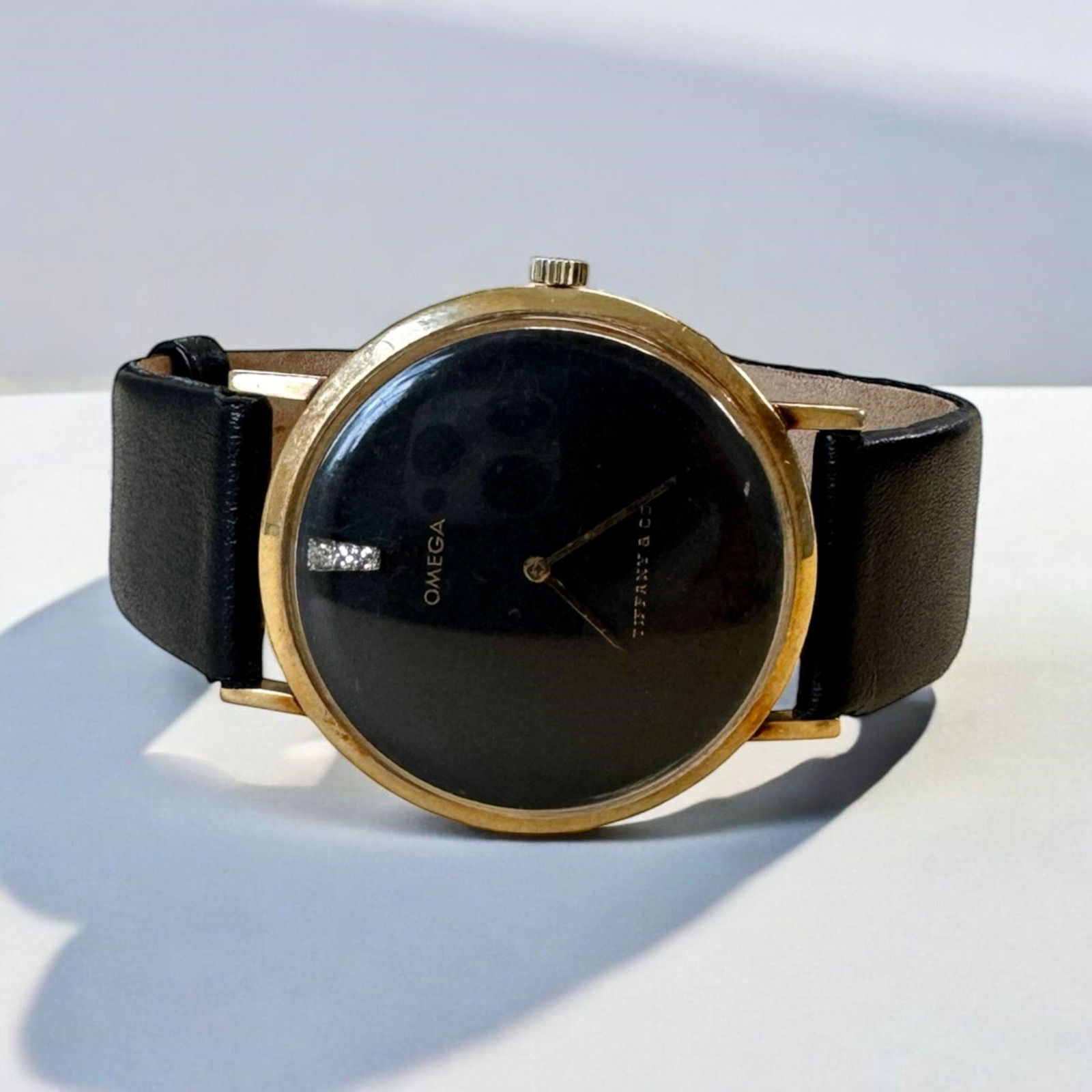 Vintage Tiffany & Co. Omega Men's 14K Gold Watch (1 of 8)