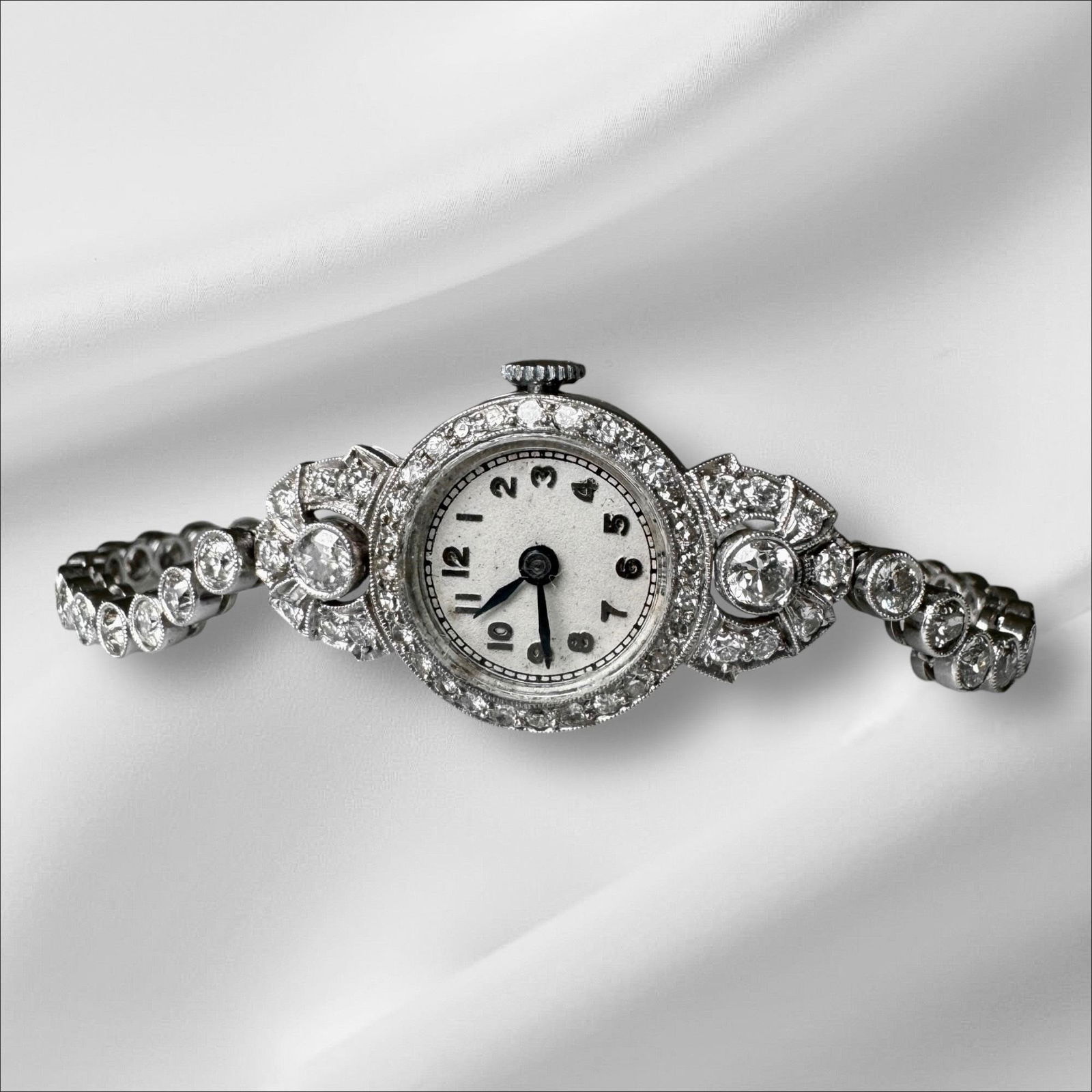 Art Deco Platinum Diamond Lady's Watch (1 of 8)