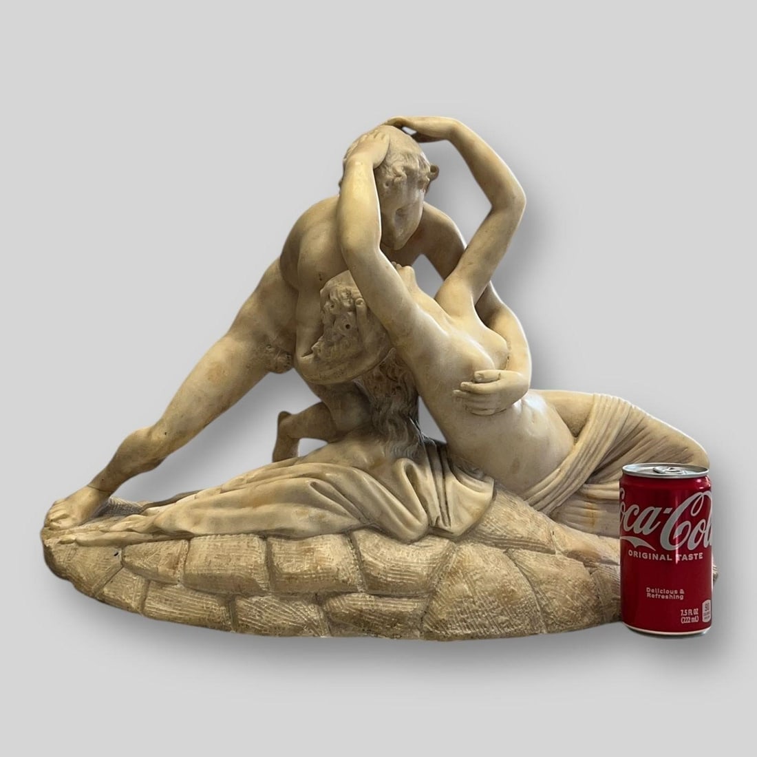 Antique 'Cupid & Psyche' White Marble Sculpture (1 of 12)