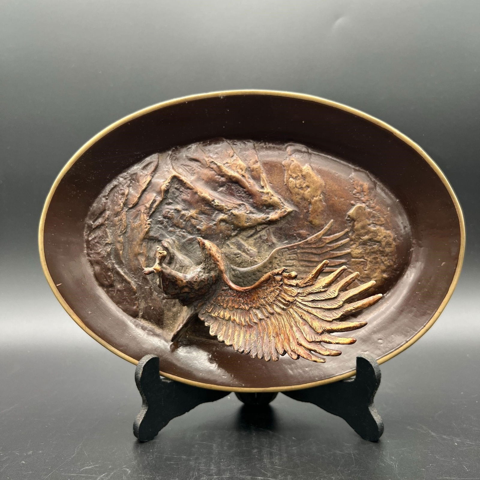 Bird of Prey Eagle Bronze Relief Sculpture (1 of 9)