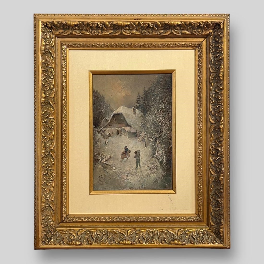 Landscape Winter Snow Oil Painting (1 of 6)