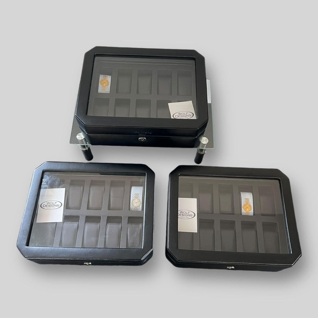 Lot of 3 Tourneau Display Storage Watch Boxes (1 of 9)