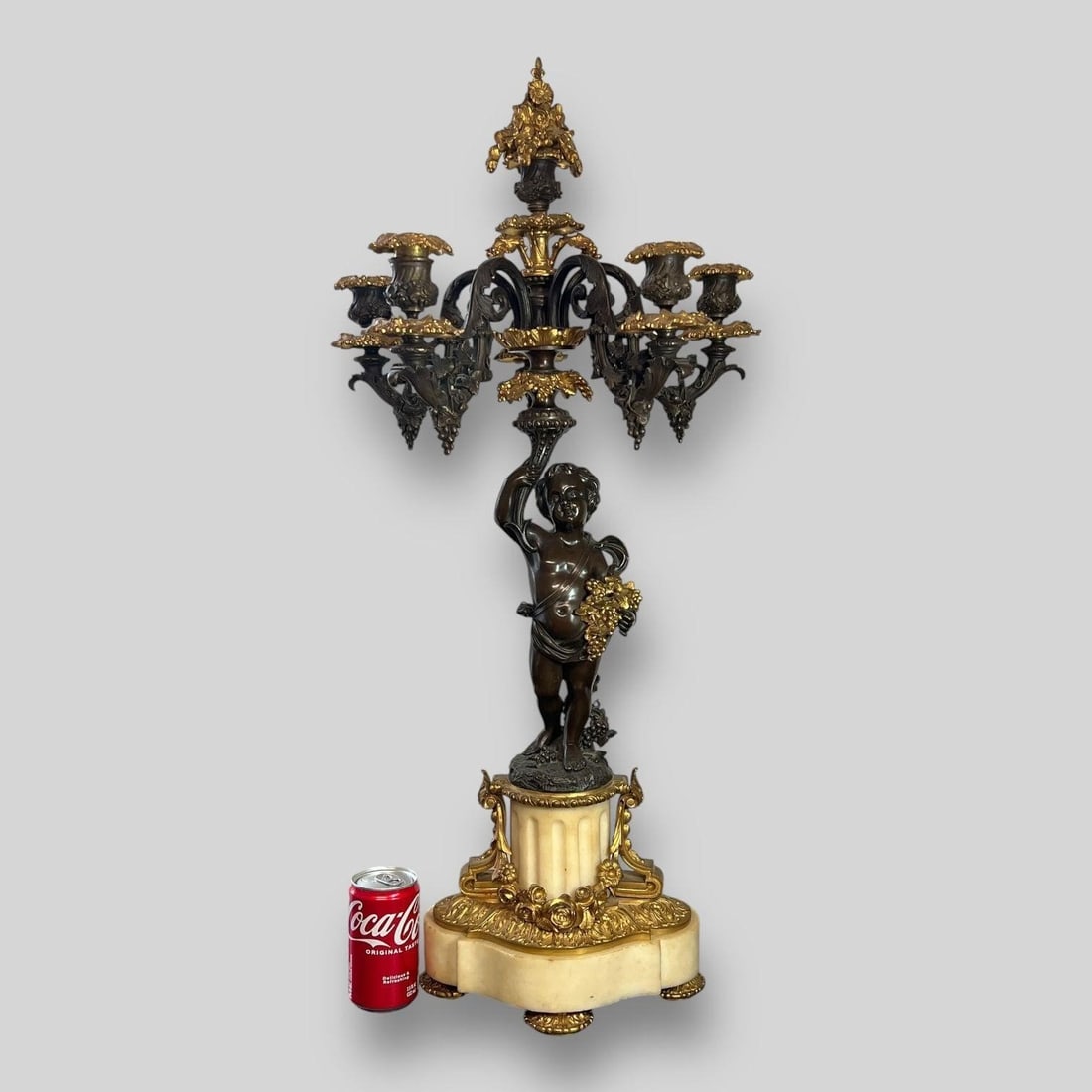 19th Century C. Dore Bronze Cherub Candelabra (1 of 9)