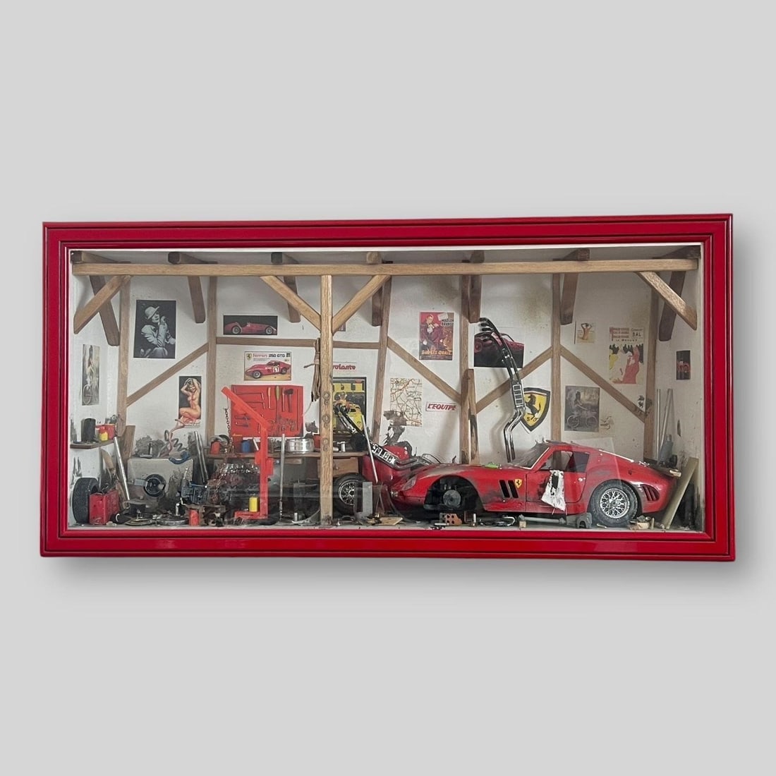 Ferrari Diorama Car Shop Garage Art Piece (1 of 7)