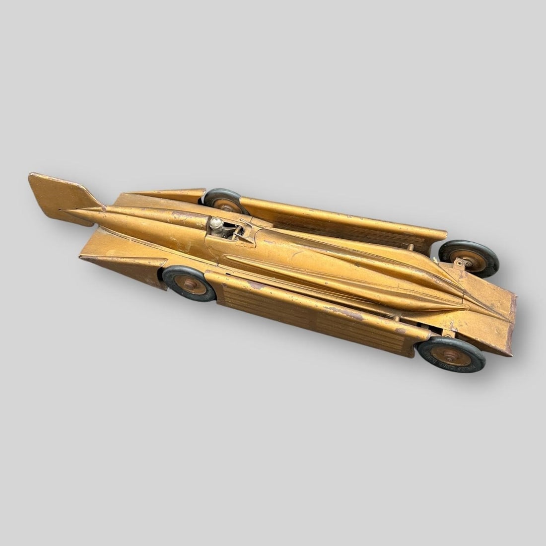 Kingsbury Windup Golden Arrow Racer Metal Car Auction