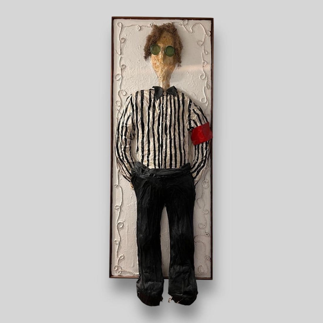 Mixed Media 'Hockey Referee' C. 1970 Outsider Art (1 of 4)