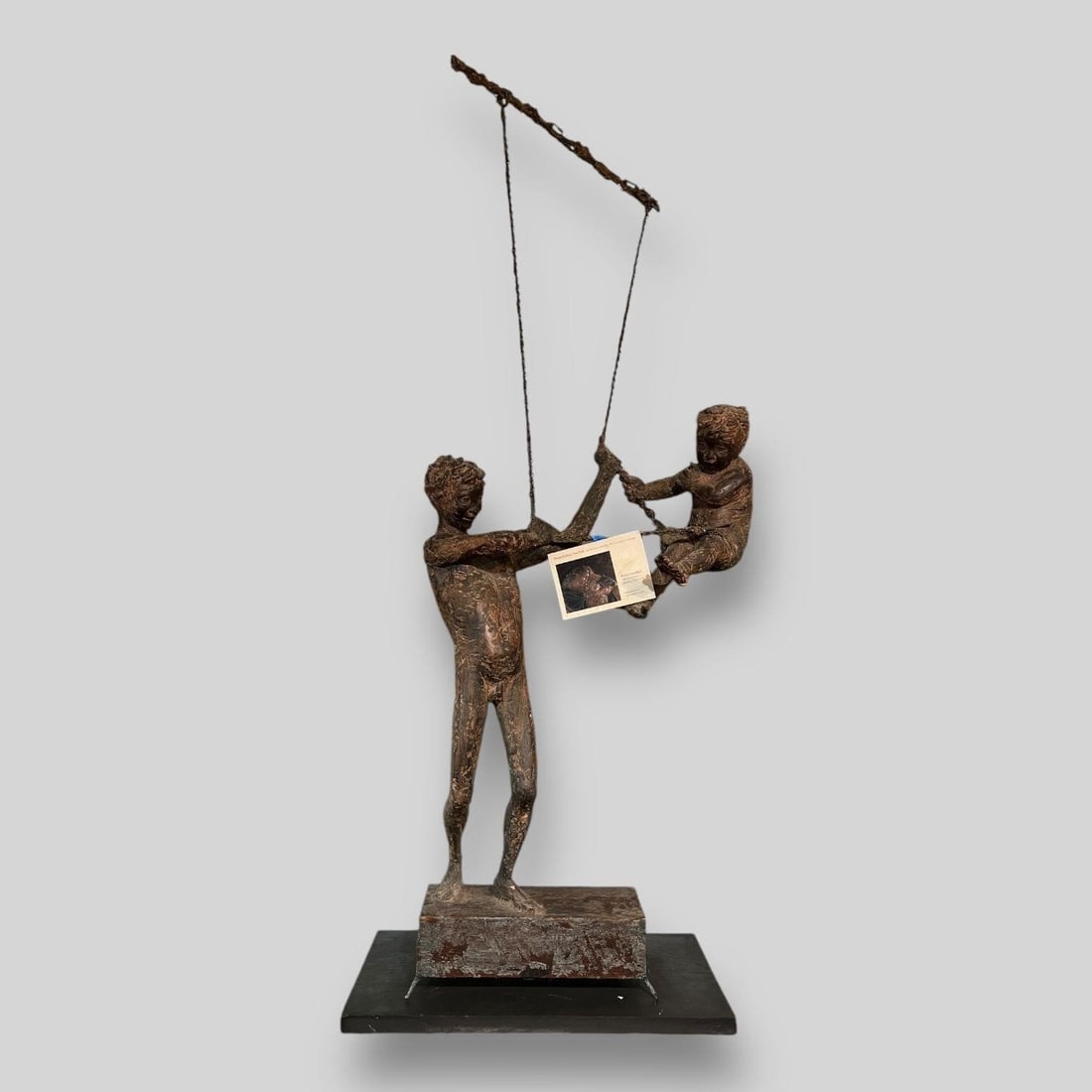 Bruno Lucchesi (Italian/USA, B. 1926) Sculpture: Bruno Lucchesi (Italian/USA, B. 1926) Very large sculpture. Artist signed. Dimensions (in): 65.25 x 28.50 x 14. A genre and figure sculptor, Bruno Lucchesi is known for his contemplative female figure