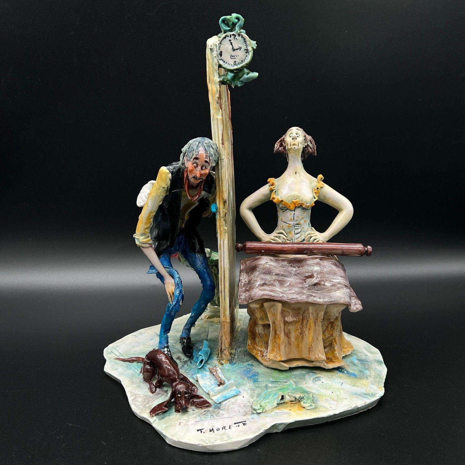 Lo Scricciolo イタリア製 T.Moretto 磁器人形 オブジェ Lo Scricciolo