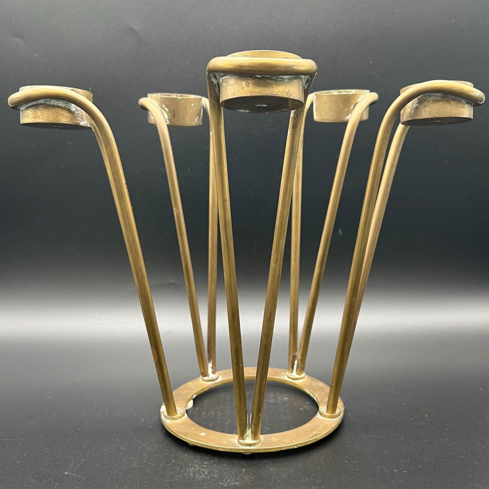 1950's Made in Germany Brass 5-Arm Candleholder (1 of 8)