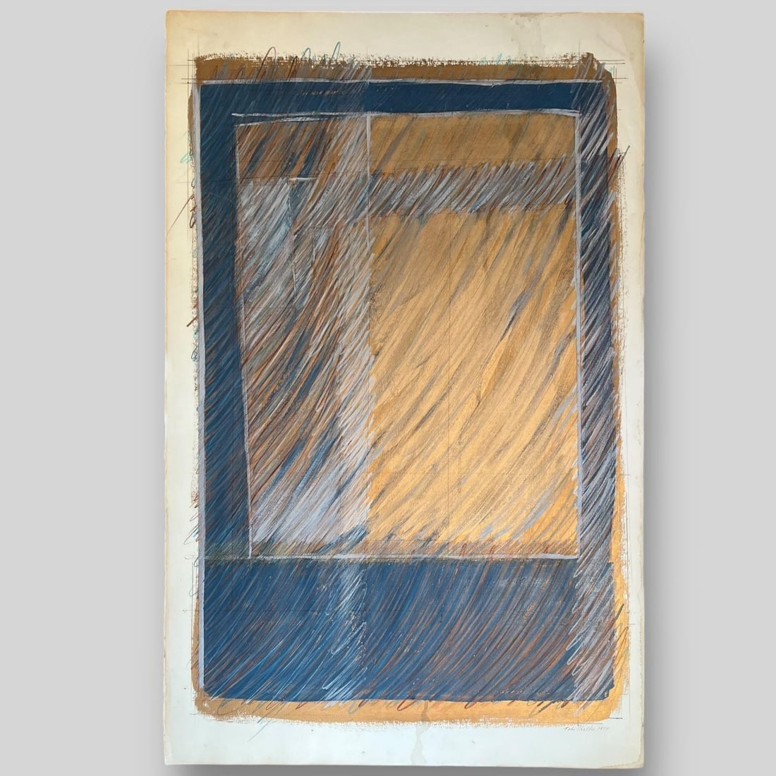 Illegibly Signed Mixed Media Abstract Painting (1 of 3)