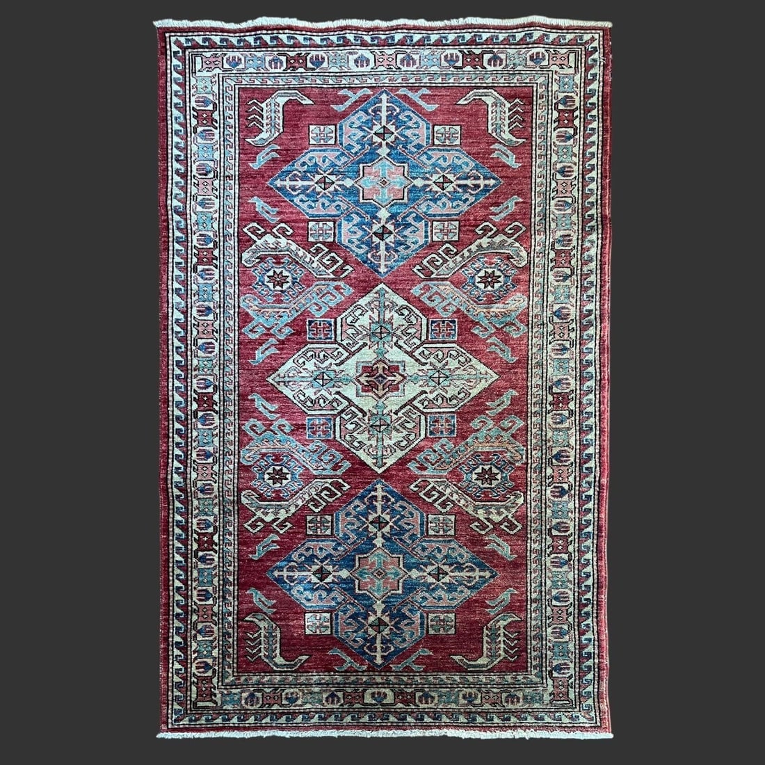 Middle Eastern Made in Pakistan Silk Rug (1 of 6)