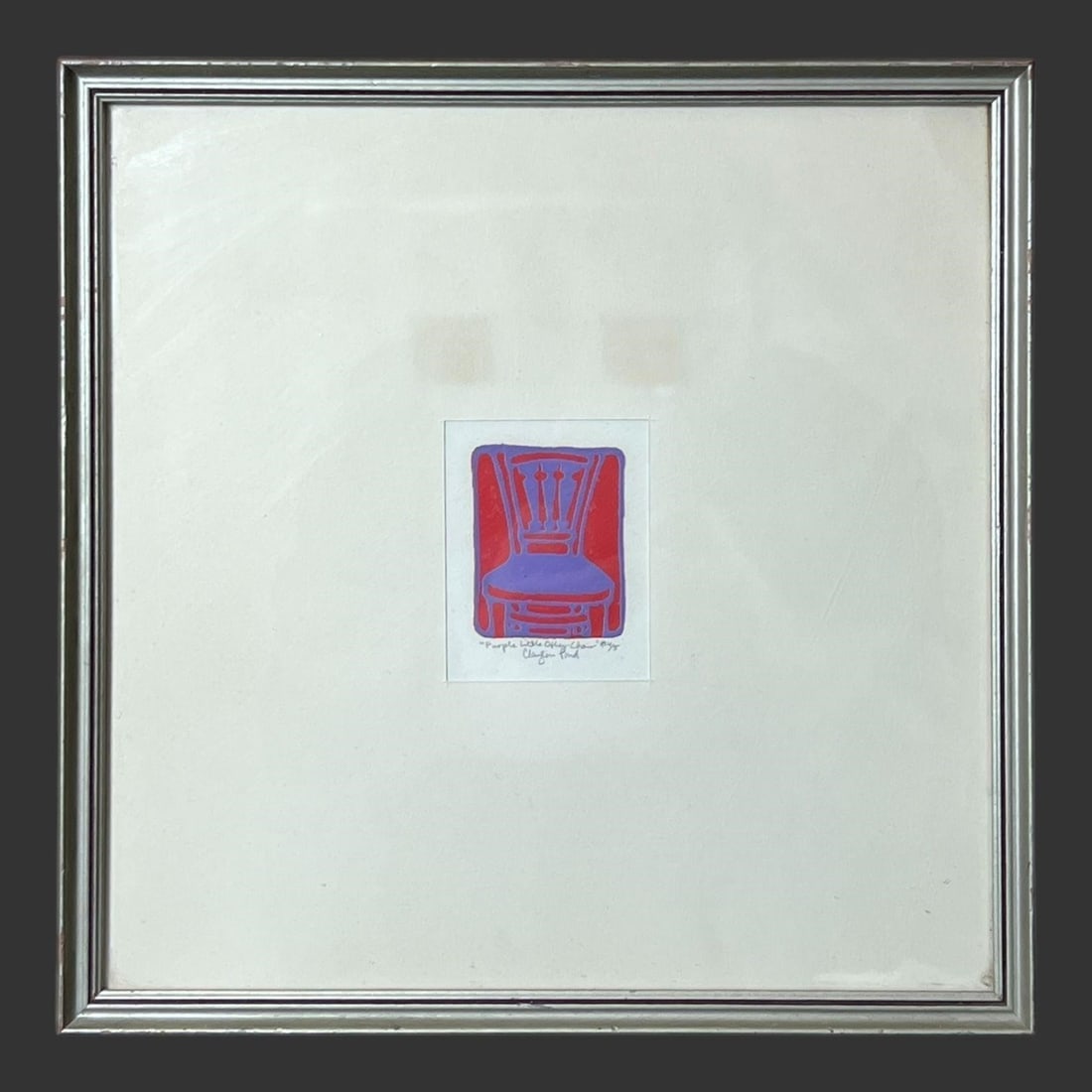 Clayton Pond (b. 1942) 'Purple Little Other Chair' (1 of 4)