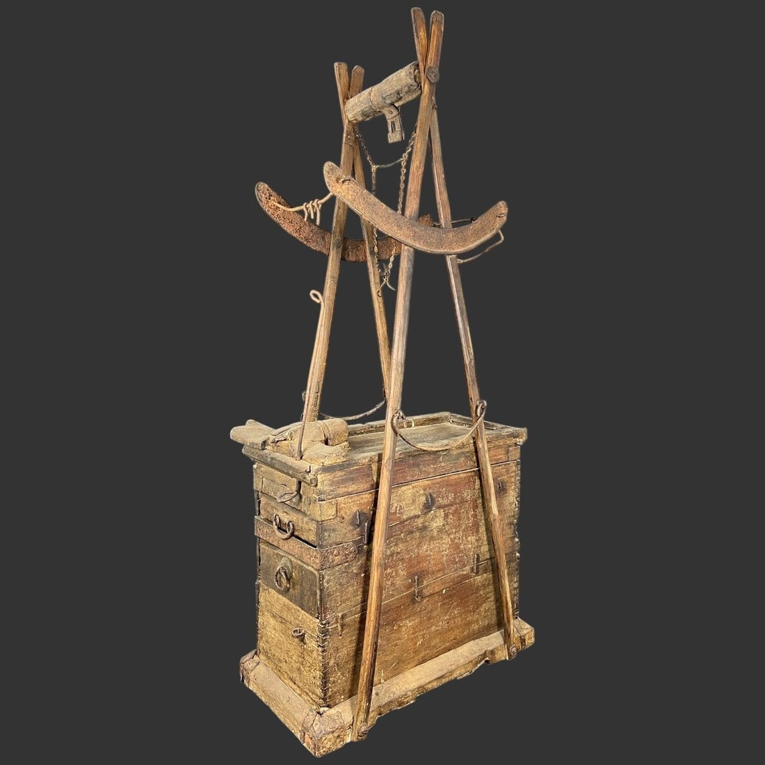 Japanese Wooden Chomen Dansu Scale Chest (1 of 11)