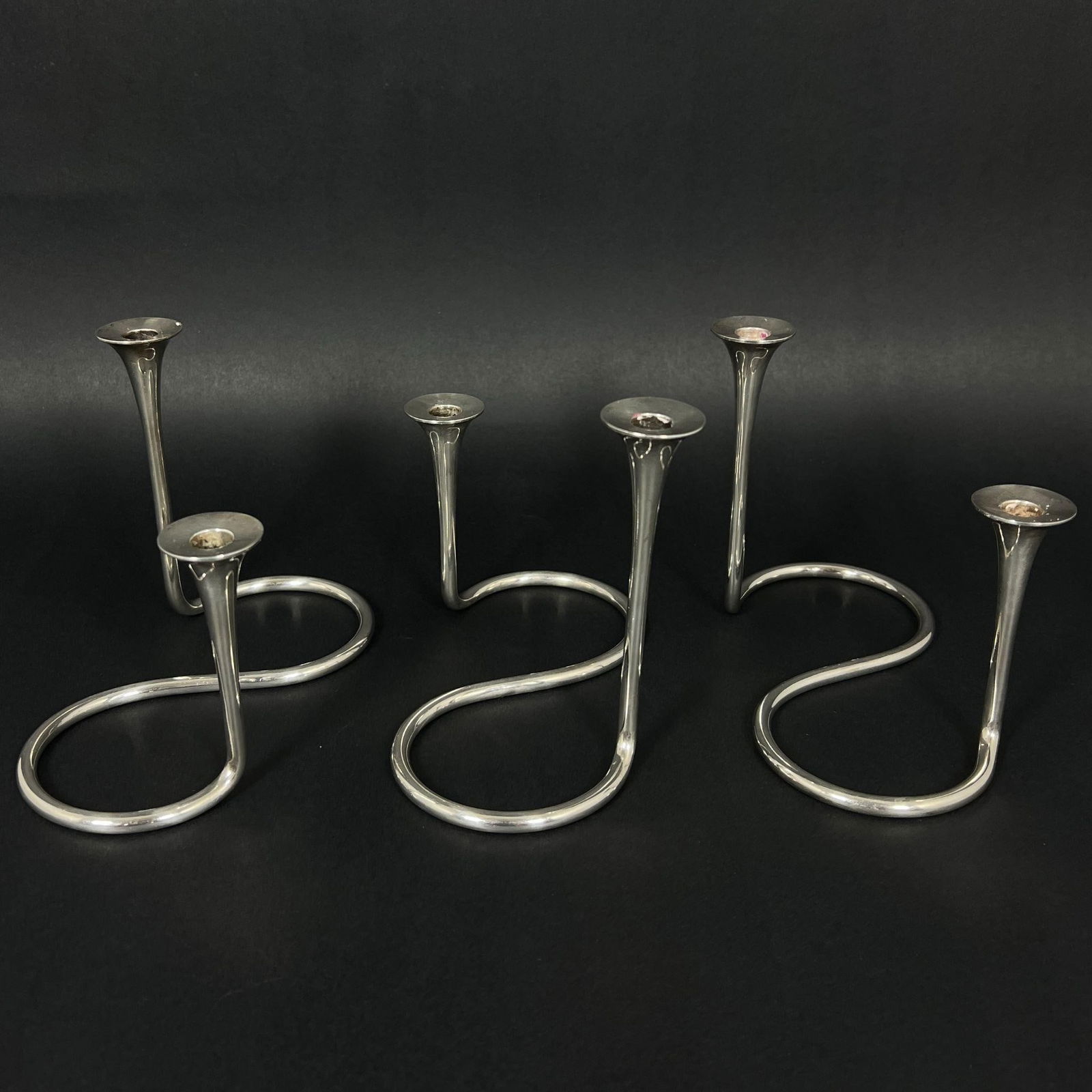 Sterling Silver Michelsen Denmark Candle Holders (1 of 8)