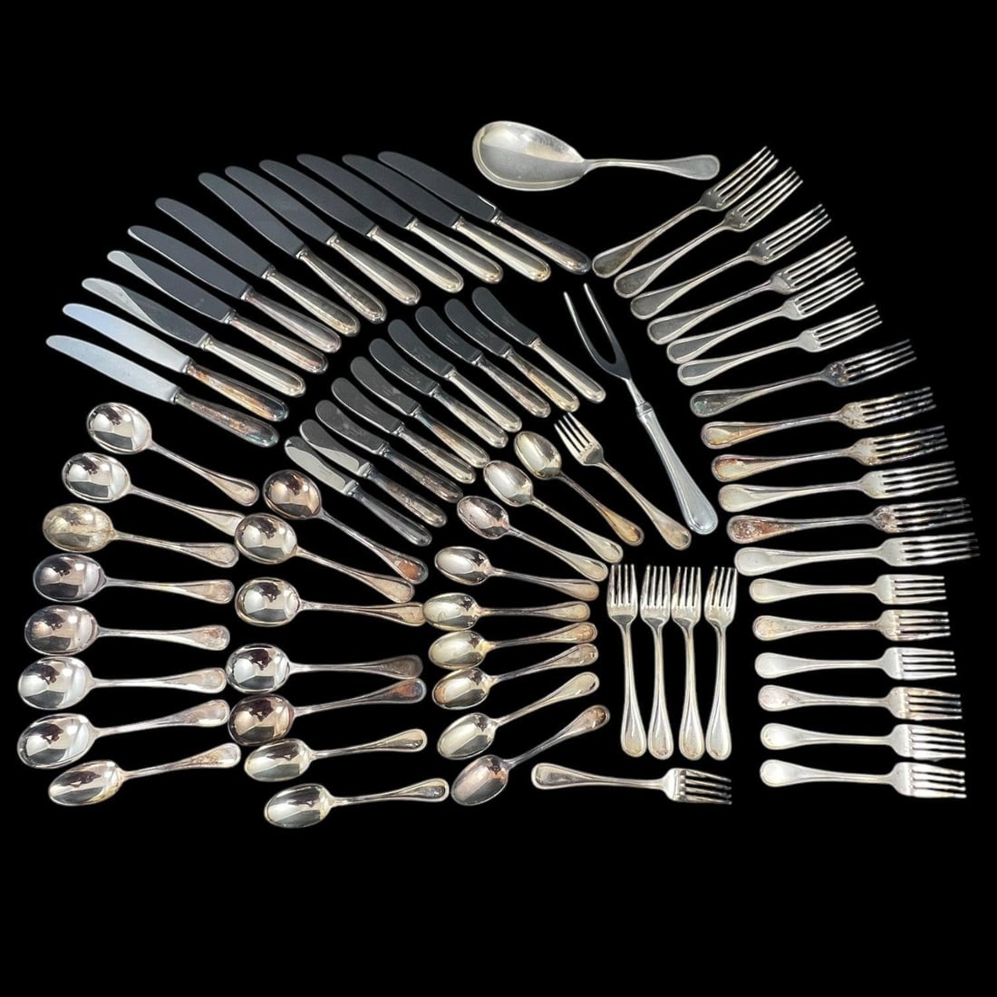 Christofle France Silver Plate Flatware Set (1 of 17)
