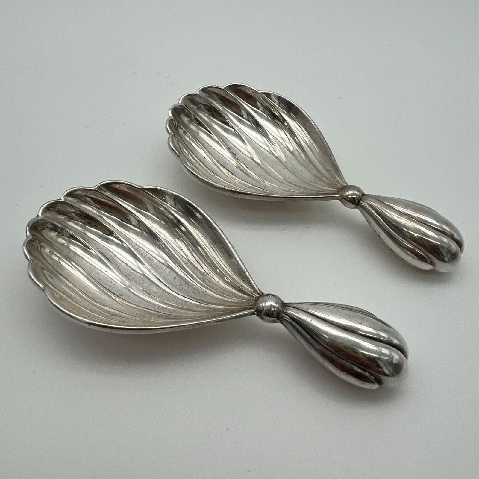 Pair of Buccellati Italy Sterling Tea Caddy Spoons (1 of 9)