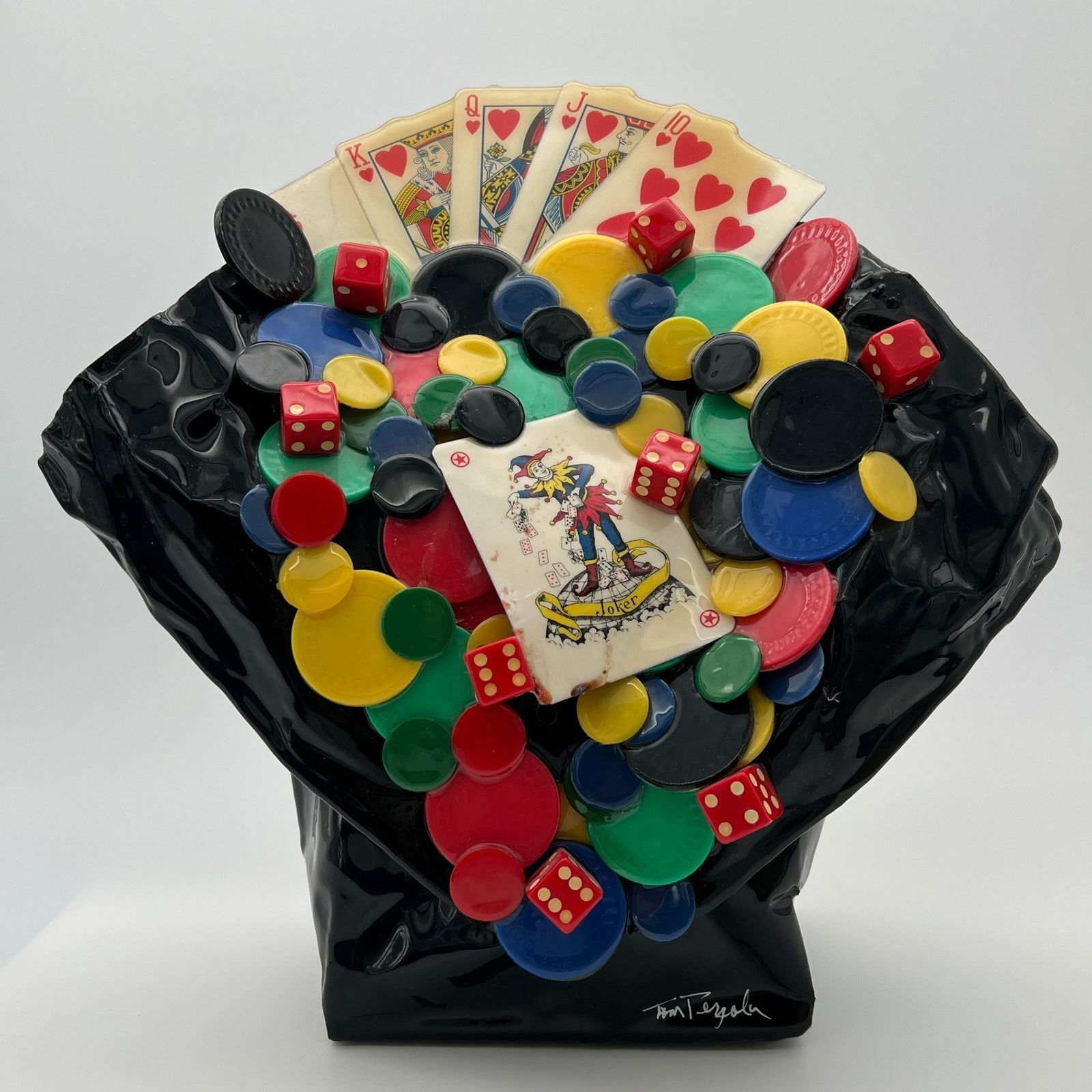 Tom Pergola (20th.C) Poker Chips Art Statue (1 of 9)