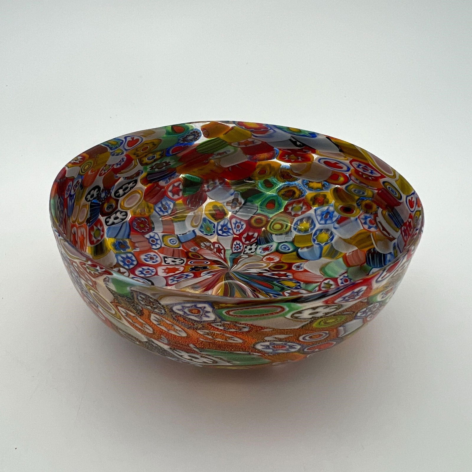 Murano Glass Millefiori Multicolor Small Bowl (1 of 6)