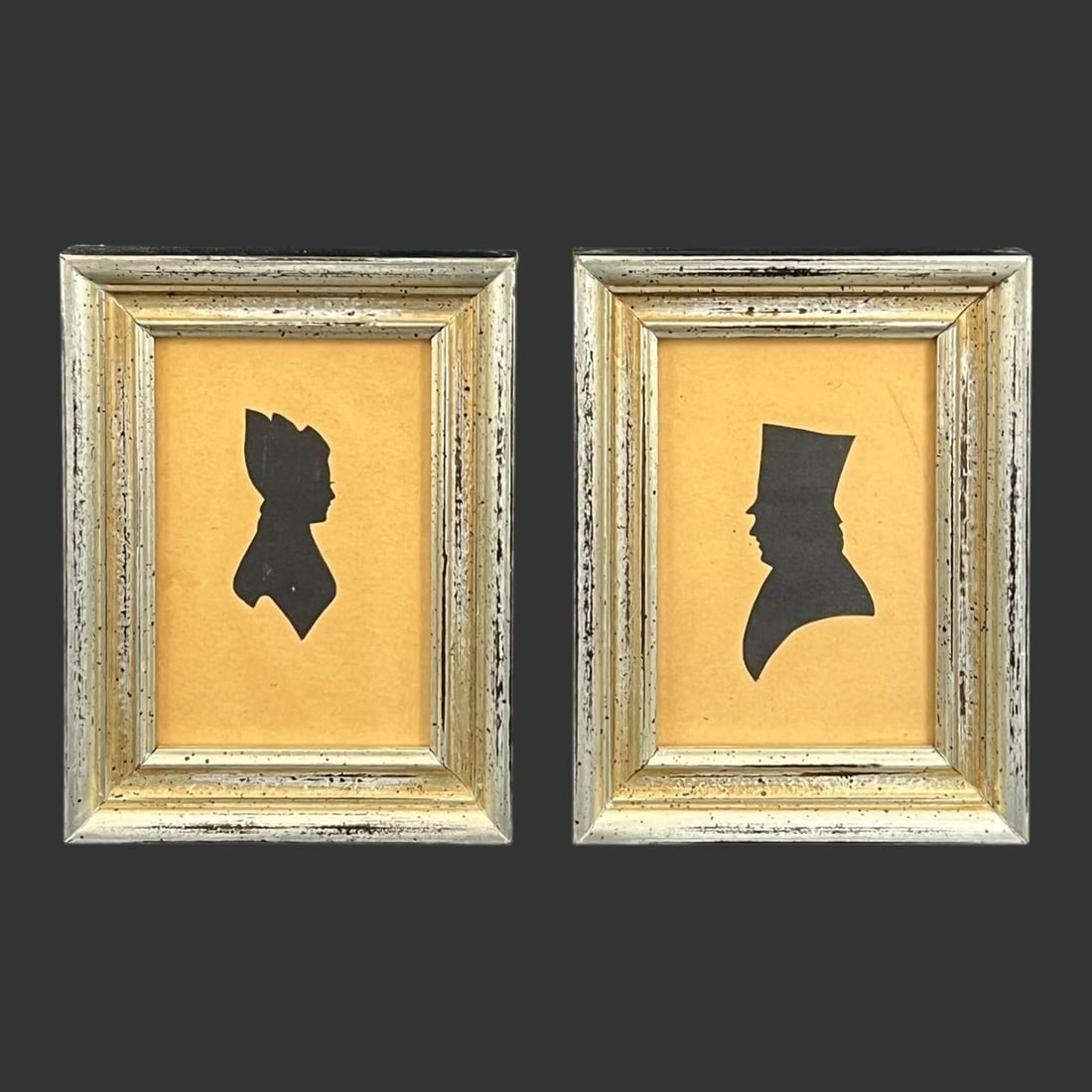 Lot of 2 Antique Framed Portrait Silhouettes (1 of 4)