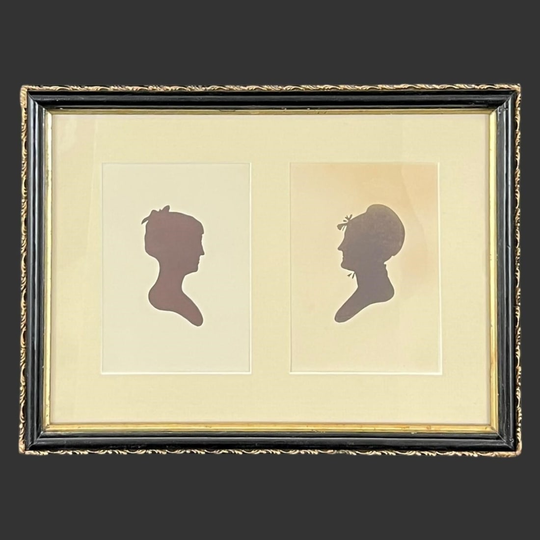 Framed Silhouette Portrait 2 Women (1 of 3)