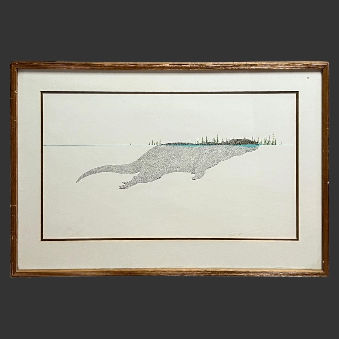 Peter Parnall (USA, B. 1936) River Otter Serigraph (1 of 6)