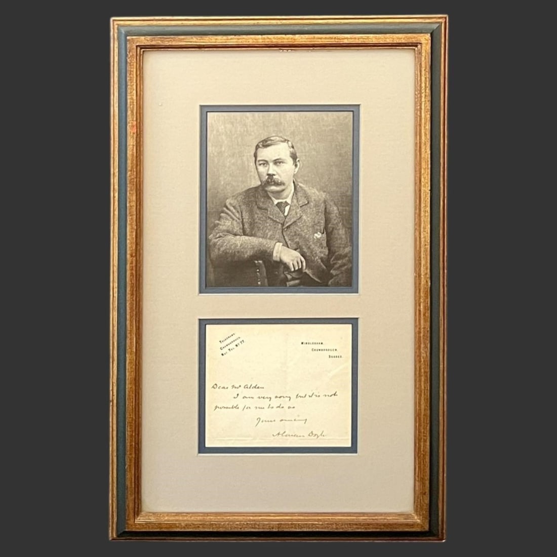 Arthur Conan Doyle (UK,1859-1930) Signed Letter (1 of 4)