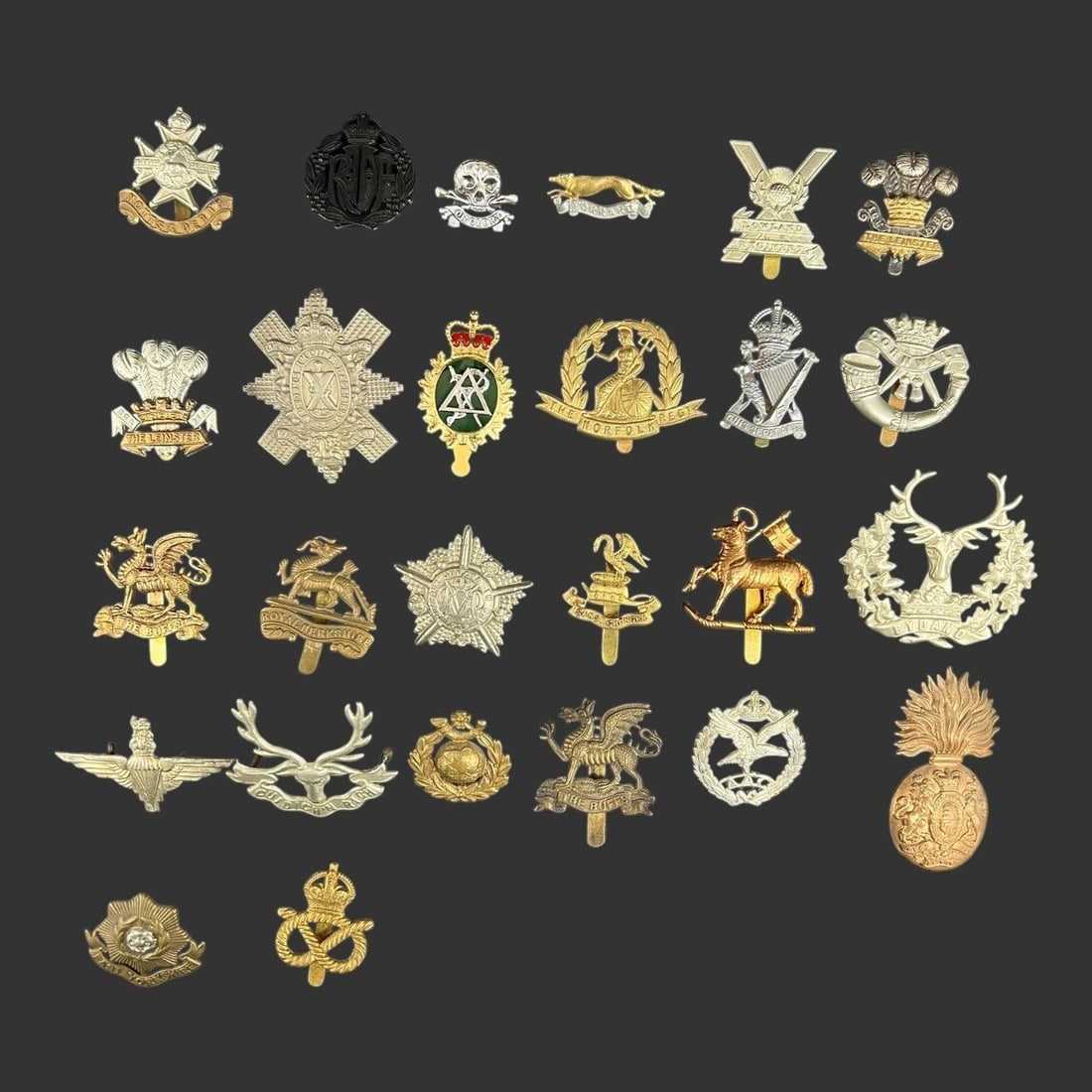 Vintage Lot of 26 British Infantry Assorted Pins (1 of 6)