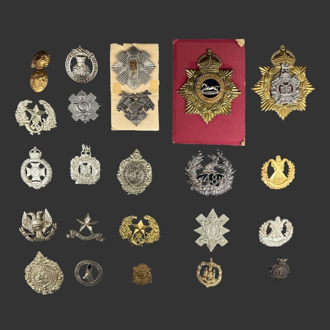 Vintage Lot of 23 Military Infantry Badges Pins (1 of 6)