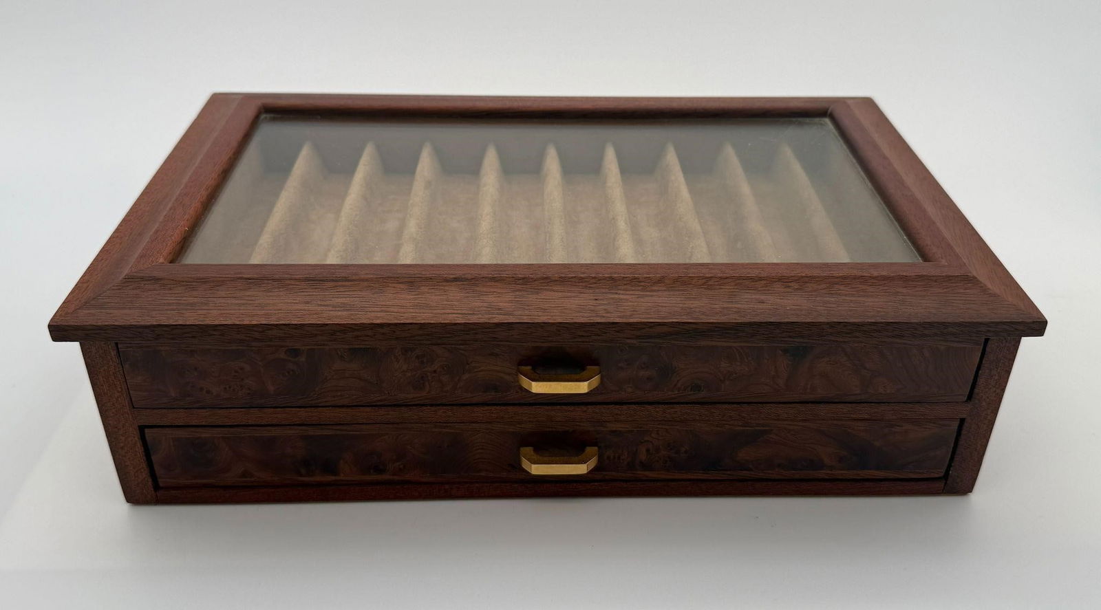 Italian Wooden 2-Tiered Fountain Pen Display Case (1 of 6)